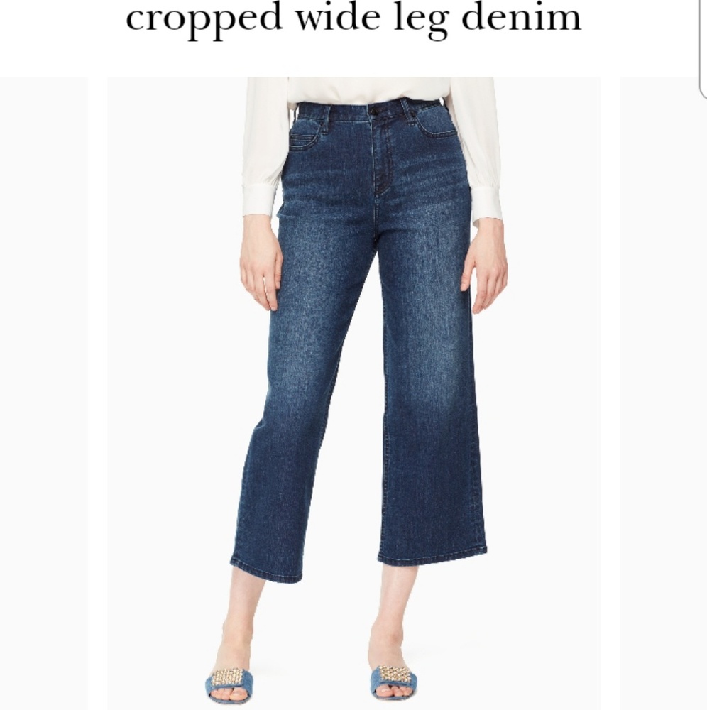 Kate Spade wide legged denim capri jeans, sz 27